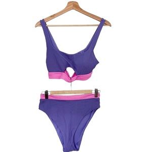 Aerie pink/purple bikini. Worn once for 3 hours.